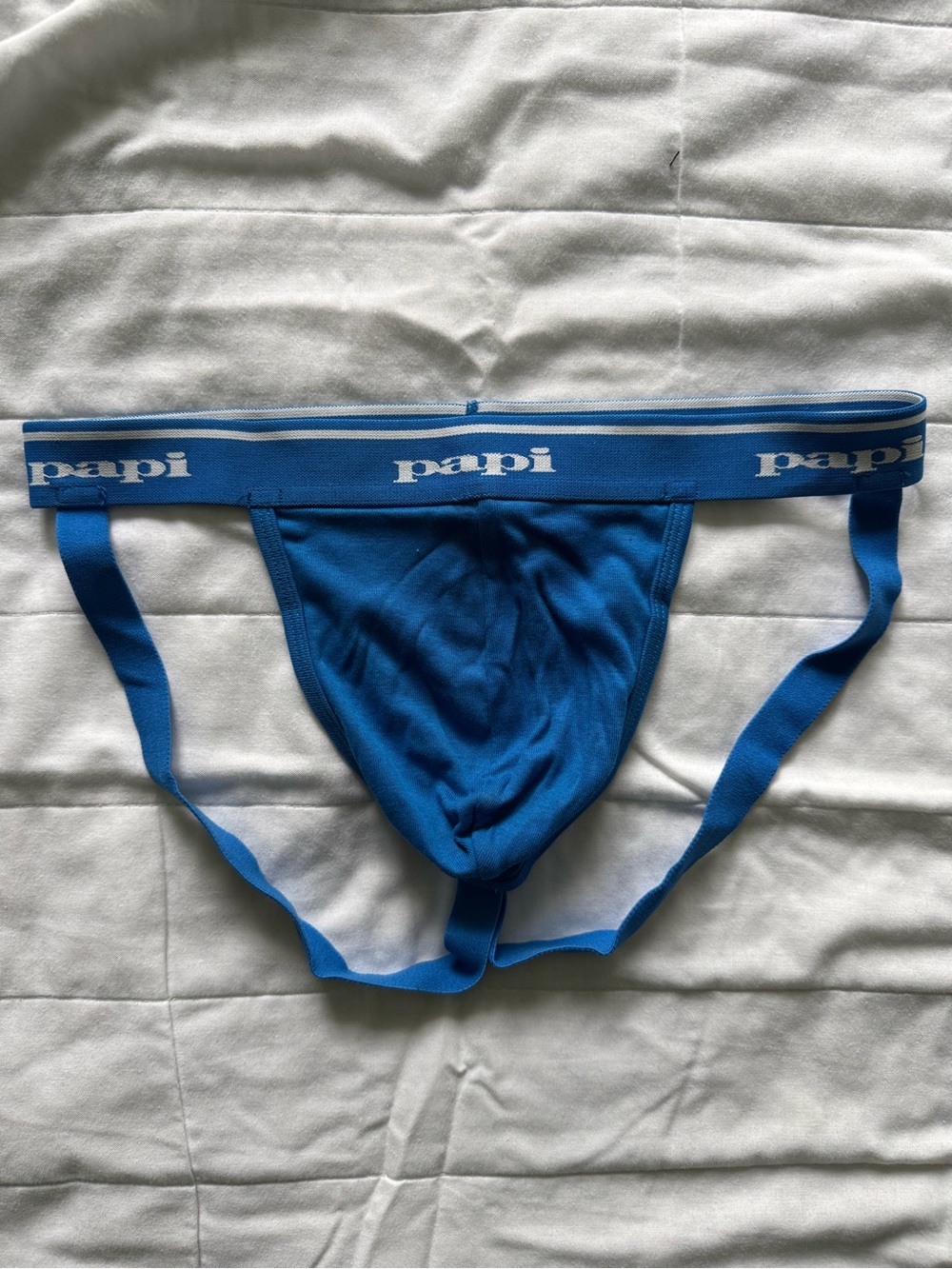 Papi Men's Blue Supportive Athletic Jockstrap